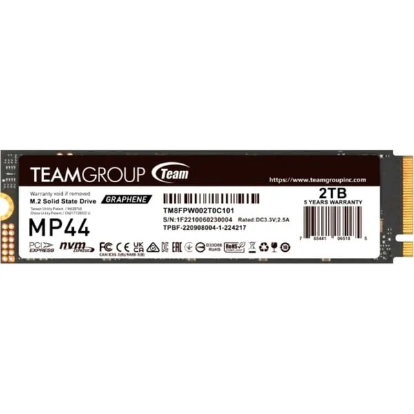 Team Group MP44 2 TB, SSD (PCIe 4.0 x4, NVMe, M.2 2280)