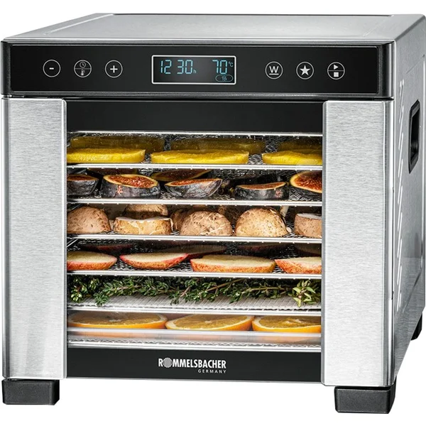 Rommelsbacher Dörrautomat DA 650 (edelstahl/schwarz, 600 Watt, Dörrfläche 27,5cm x 25cm pro Ebene)