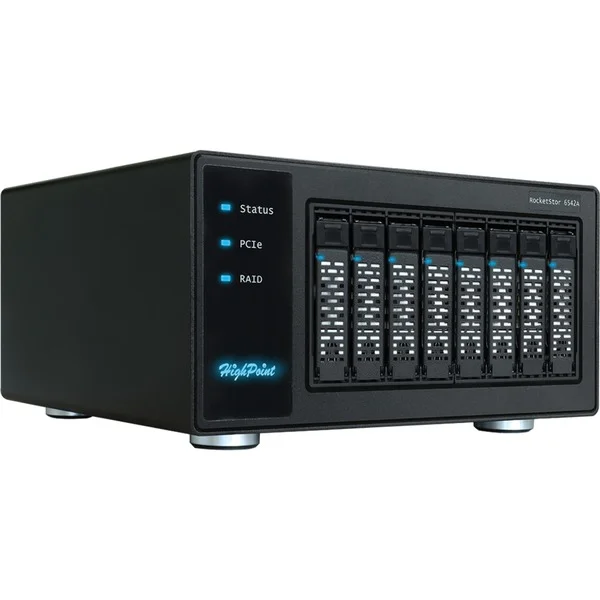 HighPoint RocketStor 6542AW 8x U.2/U.3 Bay to PCIe 4, NAS
