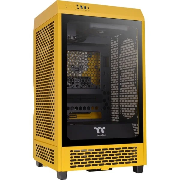Thermaltake The Tower 200 Bumblebee, Tower-Gehäuse (dunkelgelb, Tempered Glass)