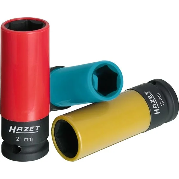 Hazet Kraft Steckschlüssel 903 SPC/3, 1/2" (mehrfarbig, mit farbigen Hülsen, für Alu-Felgen)