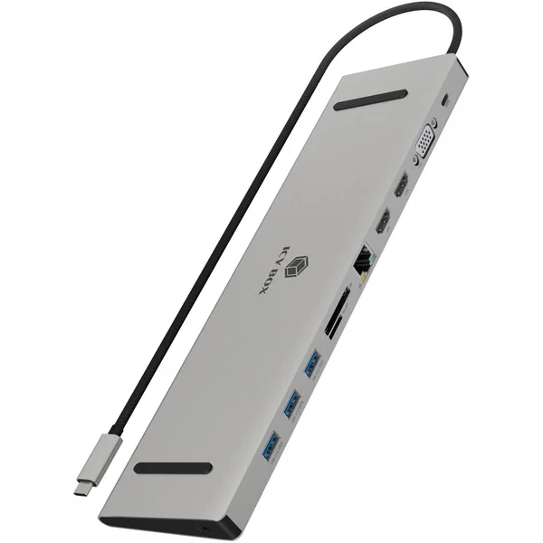 ICY BOX IB-DK2106a-CPD, Dockingstation (silber, USB-C PD, HDMI)