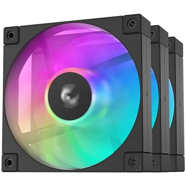 DeepCool FD12 ARGB 120x120x25, Gehäuselüfter (schwarz, 3er Pack, 120 mm)