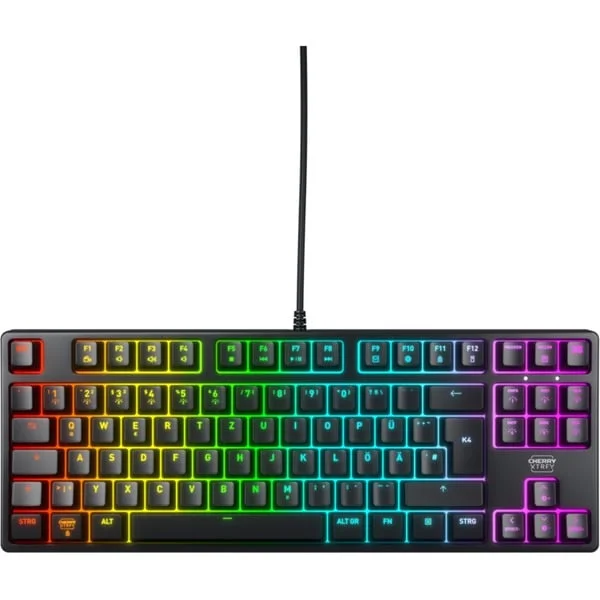 CHERRY XTRFY K4V2, Gaming-Tastatur (schwarz, DE-Layout, Cherry MX2A Red)