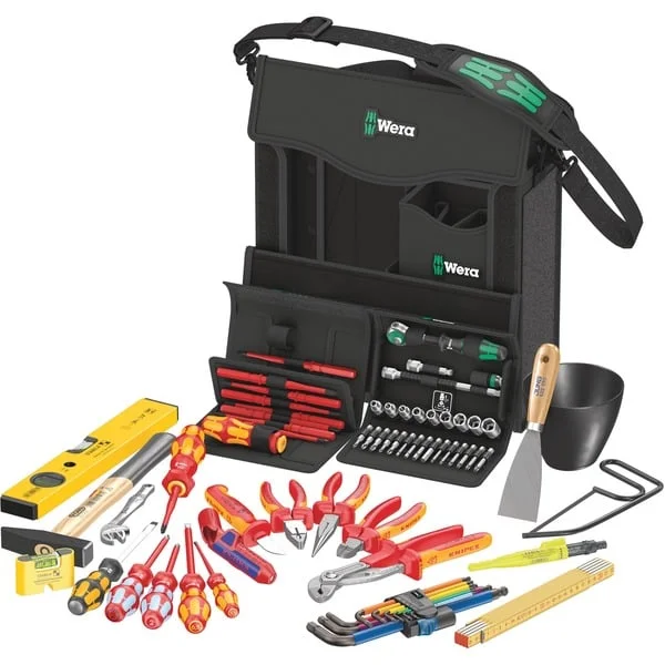 Wera 2go E 1 Werkzeugsatz für Elektroinstallationen, Werkzeug-Set (schwarz, 73-teilig)
