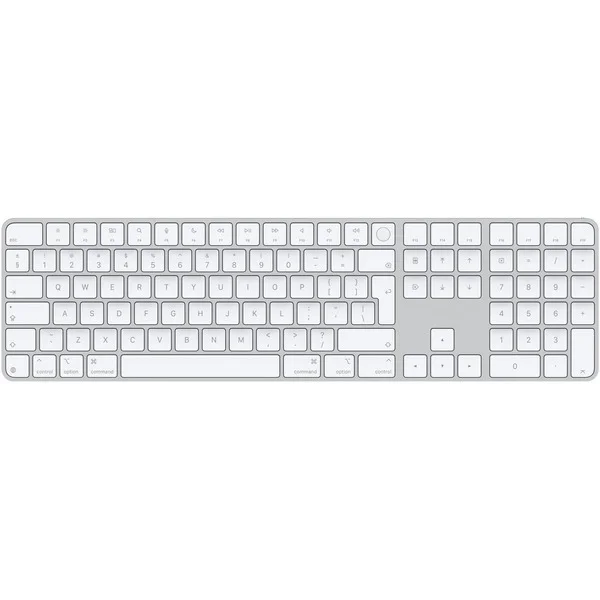 Apple Magic Keyboard mit Touch ID und Ziffern­block (silber/weiß, UK-Layout, für Mac Modelle mit Apple Chip)
