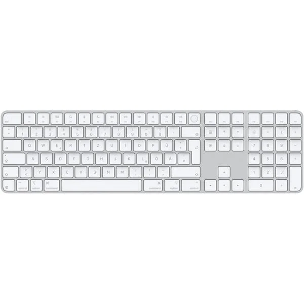 Apple Magic Keyboard mit Touch ID und Ziffern­block (silber/weiß, DE-Layout, für Mac Modelle mit Apple Chip)