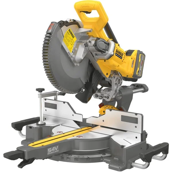 DEWALT XR FLEXVOLT Akku-Paneelsäge DCS781X2, 54Volt, Kapp- und Gehrungssäge (gelb/schwarz, Li-Ionen Akku 54Volt 3Ah oder 18Volt 9Ah, 162 Wh)