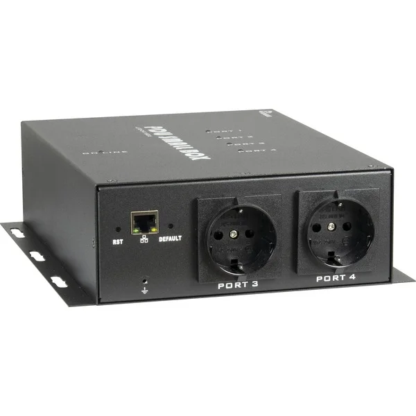 Inter-Tech PDU SA-0416EU, 16A, Steckdosenleiste (schwarz, 4 schaltbare Steckdosen)