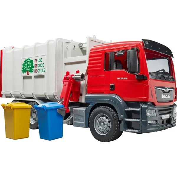 bruder 03761 MAN TGS Seitenlader Müll-LKW, Modellfahrzeug
