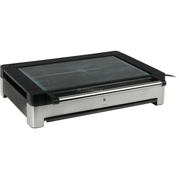 WMF LONO Tischgrill mit Glasdeckel, Elektrogrill (schwarz/edelstahl, 2.200 Watt)