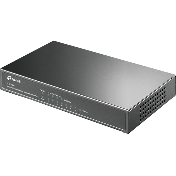 TP-Link TL-SF1008P V5.0, Switch (schwarz, PoE)