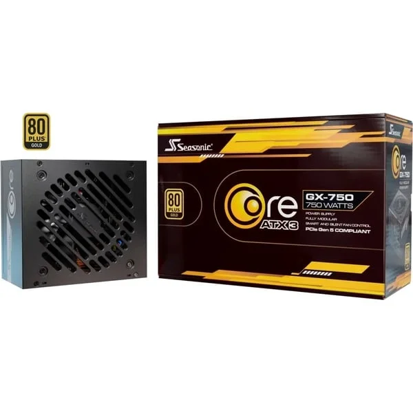 Seasonic CORE GX-750-V2 750W, PC-Netzteil (schwarz, 1x 12-Pin High Power GPU, 2x PCIe, Kabalmanagement, 750 Watt)