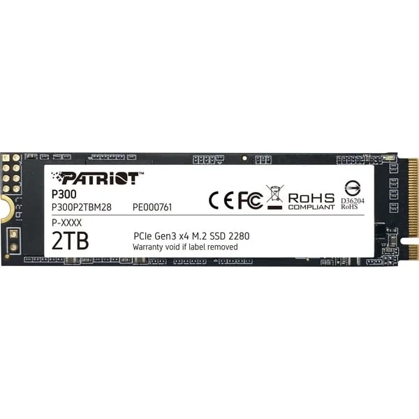 Patriot P300 2 TB, SSD (PCIe 3.0 x4, NVMe 1.3, M.2 2280)