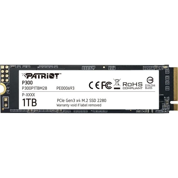 Patriot P300 1 TB, SSD (PCIe 3.0 x4, NVMe 1.3, M.2 2280)