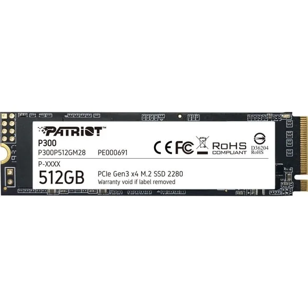 Patriot P300 512 GB, SSD (PCIe 3.0 x4, NVMe 1.3, M.2 2280)