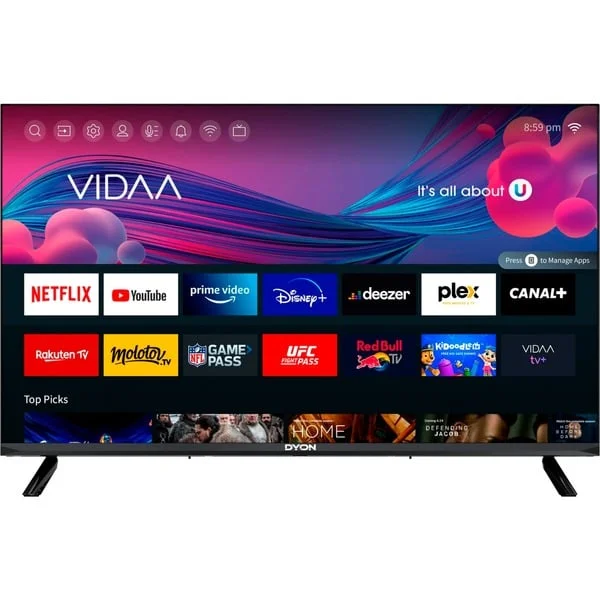 DYON SMART 40 VX-2, LED-Fernseher (100 cm (40 Zoll), schwarz, FullHD, WLAN, Smart TV)