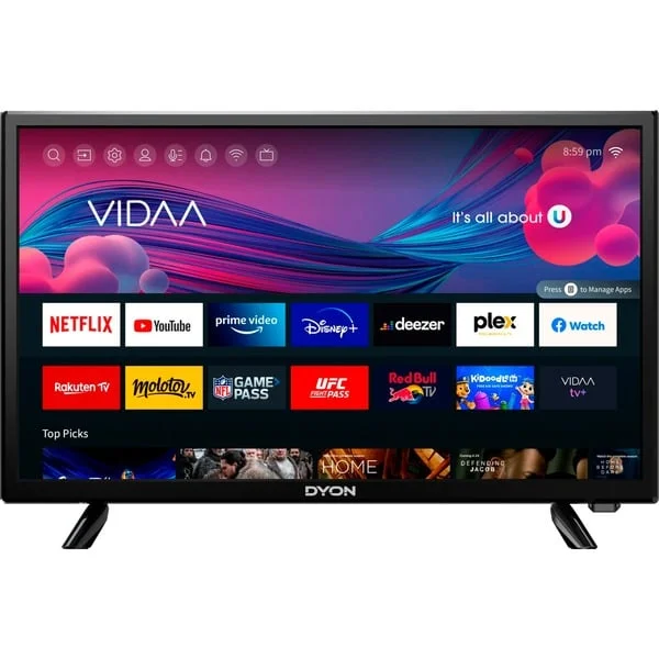 DYON SMART 24 VX, LED-Fernseher (60 cm (24 Zoll), schwarz, WXGA, WLAN, Smart TV)