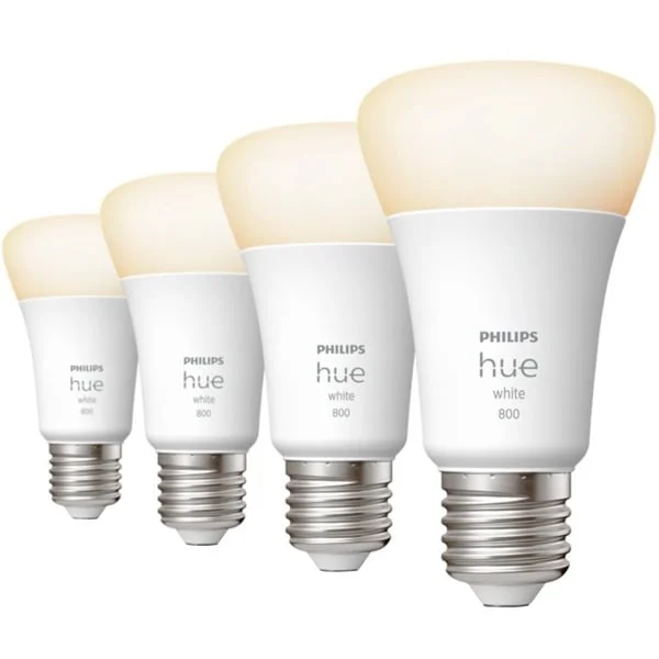 Philips HUE White E27, LED-Lampe (Viererpack, ersetzt 60 Watt)