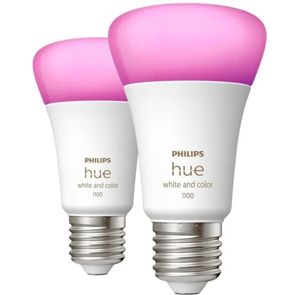 Philips HUE White & Color Ambiance E27, LED-Lampe (Doppelpack, ersetzt 75 Watt)