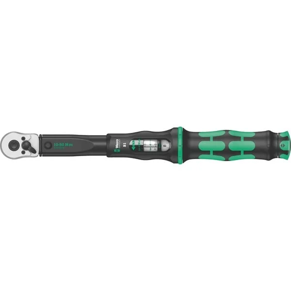 Wera Drehmomentschlüssel mit Umschaltknarre Click-Torque B 1 (schwarz/grün, Abtrieb 3/8")