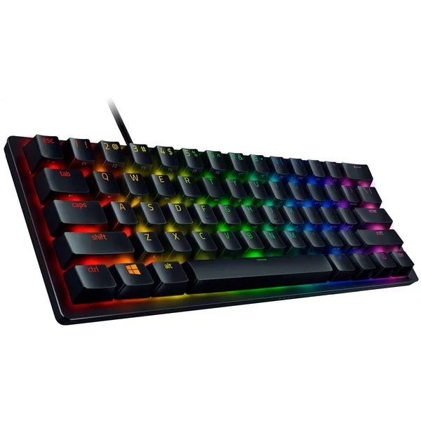Razer Huntsman Mini, Gaming-Tastatur (schwarz, DE-Layout, Razer Clicky Optical (Purple))