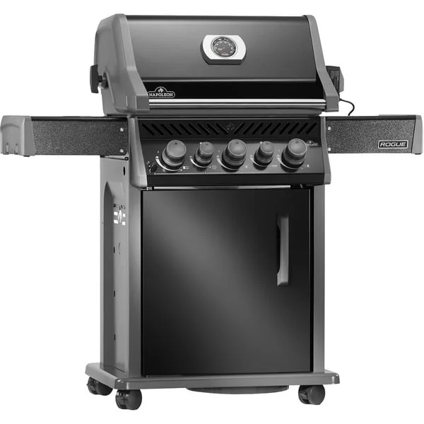 Napoleon Gasgrill Rogue 425 RSB, mit Drehspieß (schwarz, mit Heckbrenner und Seitenkocher, Modell 2025)