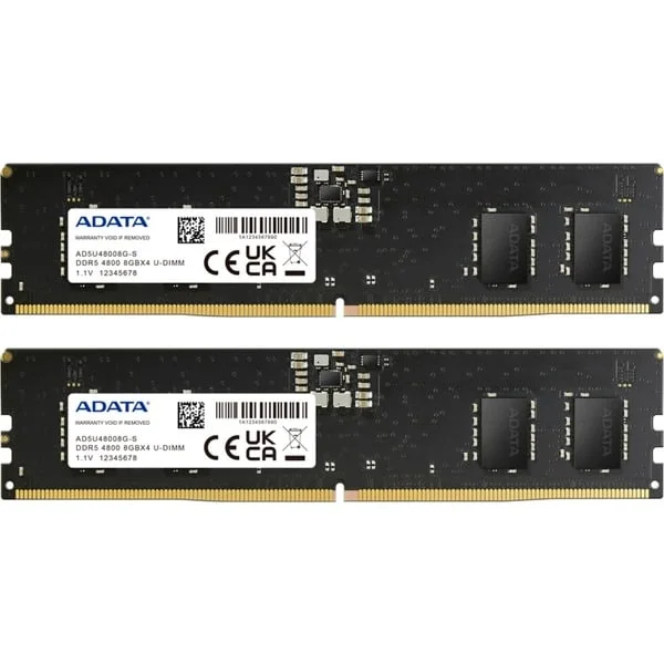 ADATA DIMM 16 GB DDR5-4800 (2x 8 GB) Dual-Kit, Arbeitsspeicher (schwarz, AD5U48008G-DT, Premier)