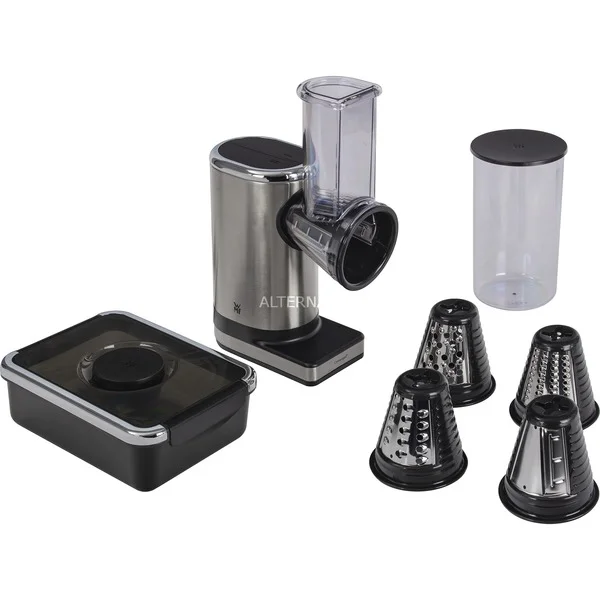 WMF KÜCHENminis Gemüseschneider Salat-to-go, Zerkleinerer (edelstahl/schwarz, 150 Watt)