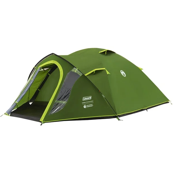 Coleman Kuppelzelt Darwin 3 Plus BlackOut (dunkelgrün/hellgrün, mit Tunnelvorbau, Modell 2025)