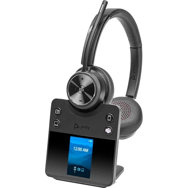 HP Poly Savi 7420 Office DECT, Headset (schwarz, Stereo, USB-A, USB-C, Microsoft Teams zertifiziert)