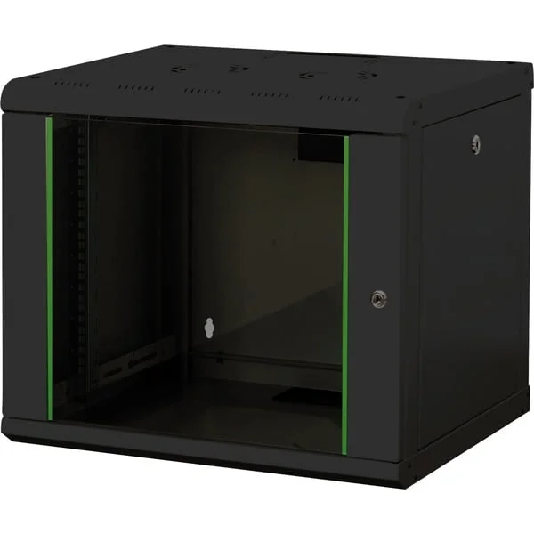 Digitus 483-mm-Wandschrank, 9 HE, IT-Schrank (schwarz, 9 Höheneinheiten)