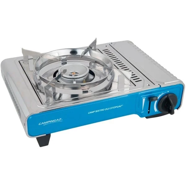 Campingaz Gaskocher Camp'Bistro DLX Stopgaz (silber/blau, 2,2kW Einflammkocher)