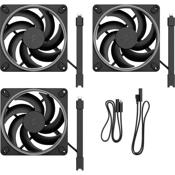 Fractal Design Momentum 14 RGB, Gehäuselüfter (schwarz, 3er-Pack, 140 mm)