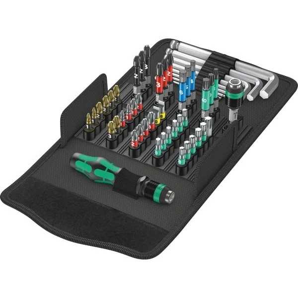 Wera Set Kraftform Kompakt 100, Werkzeug-Set (inkl. Winkelschlüssel, 1/4", Textil-Box)