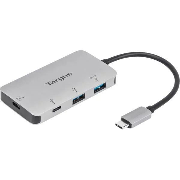Targus USB-C Mult-Hub 2xUSB/-A und -C, USB-Hub (silber)