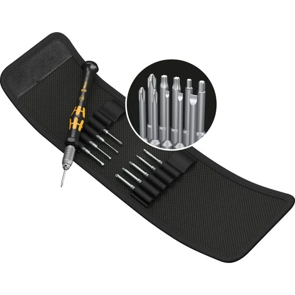 Wera Kraftform Kompakt Micro Set ESD/11 SB, Bit-Satz (inkl. Micro Steckgriff, mit Falttasche)