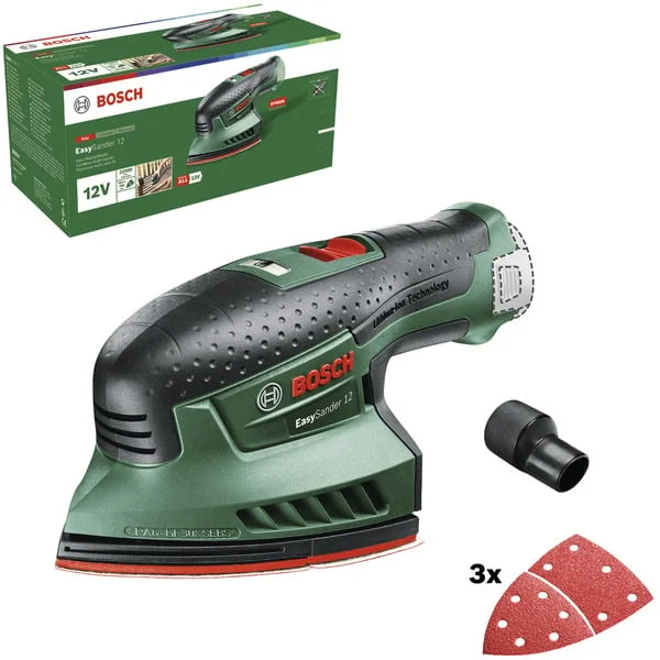 Bosch Heimwerken & Garten Akku-Multischleifer EasySander 12 solo, 12Volt (grün/schwarz, ohne Akku und Ladegerät)