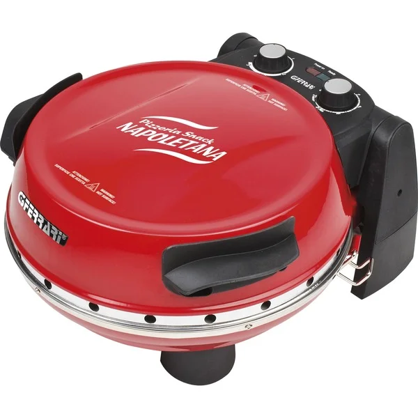 G3 Ferrari Pizzaofen Napoletana (rot, 1.200 Watt, für Pizza Ø 31cm, 2 Steine)