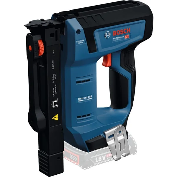 Bosch Professional Akku-Holzklammerer GTH 18V-14 Professional solo, 18Volt, Elektrotacker (blau/schwarz, ohne Akku und Ladegerät)