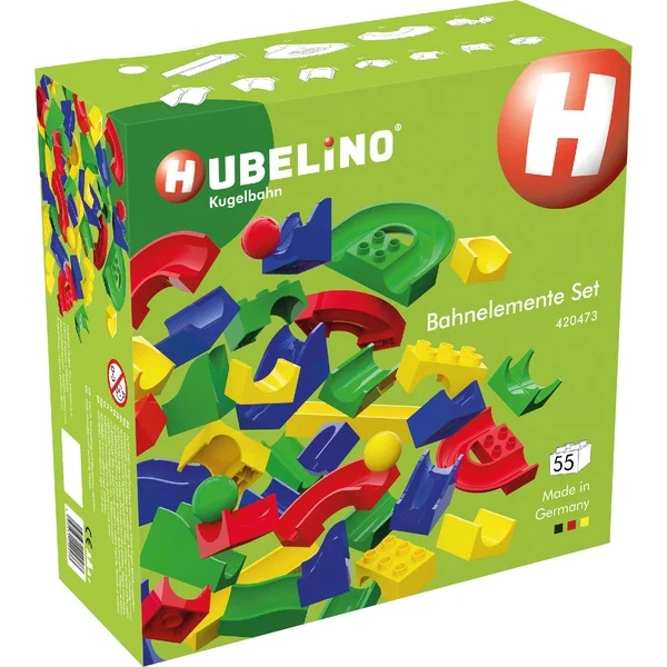 Hubelino Kugelbahn 55-teiliges Bahnelemente Set