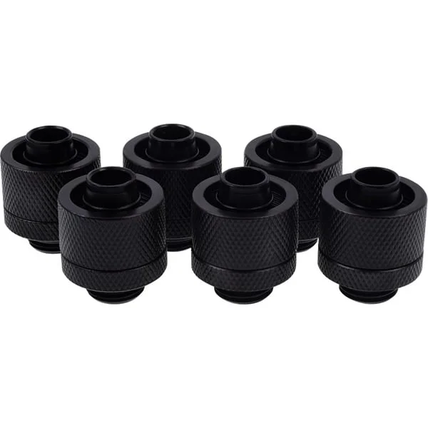Alphacool Eiszapfen Anschraubtülle, Verbindung (schwarz, 6 Stück)