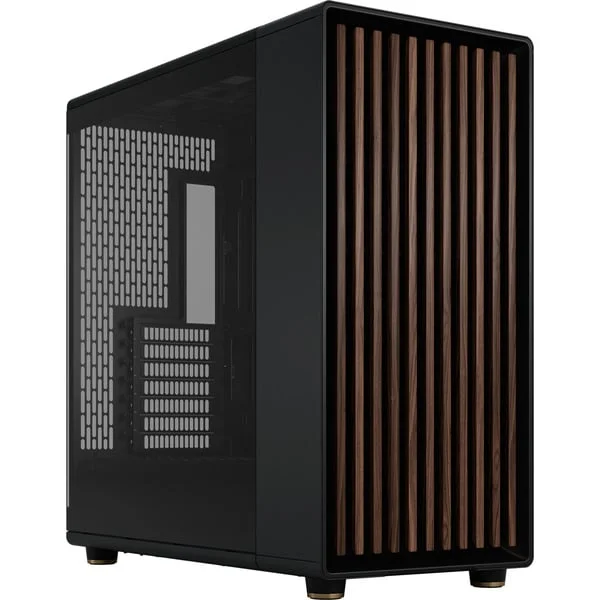 Fractal Design North XL RC Charcoal Black TG Dark, Tower-Gehäuse (schwarz/holz, Tempered Glass-Version)