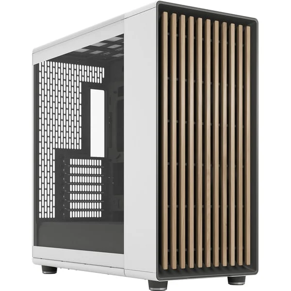 Fractal Design North XL RC Chalk White TG Clear, Tower-Gehäuse (weiß/holz, Tempered Glass-Version)