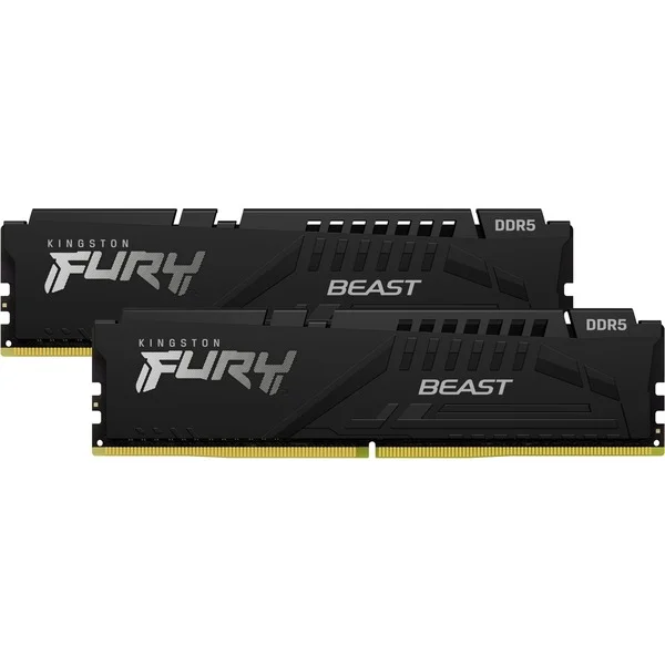 Kingston FURY DIMM 32 GB DDR5-5200 (2x 16 GB) Dual-Kit, Arbeitsspeicher (schwarz, KF552C40BBK2-32, FURY Beast, INTEL XMP)