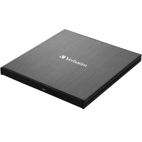 Verbatim Externer Slimline, externer Blu-ray-Brenner (schwarz, USB 3.2 Gen 1 (Typ-C))