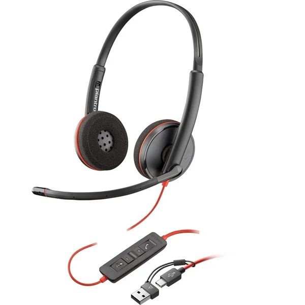 Poly Blackwire 3220, Headset (schwarz, Stereo, USB-C)