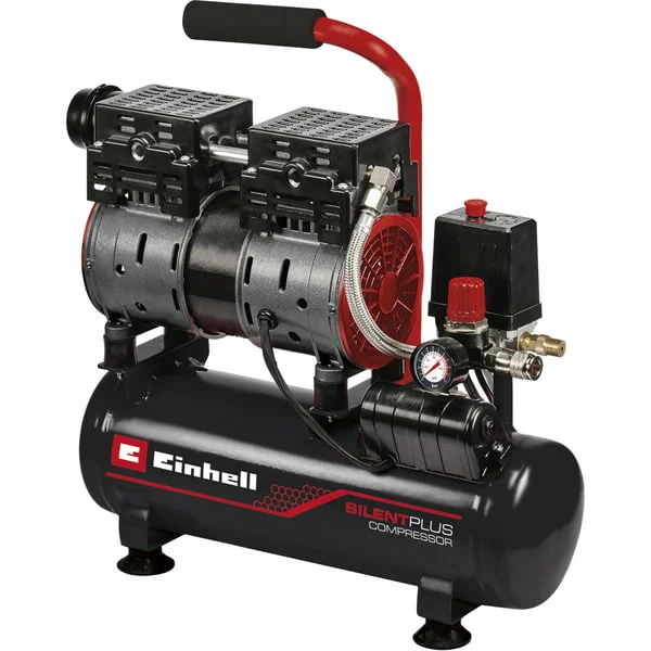 EINHELL Kompressor TE-AC 110/6 Silent Plus (schwarz/rot, 550 Watt)