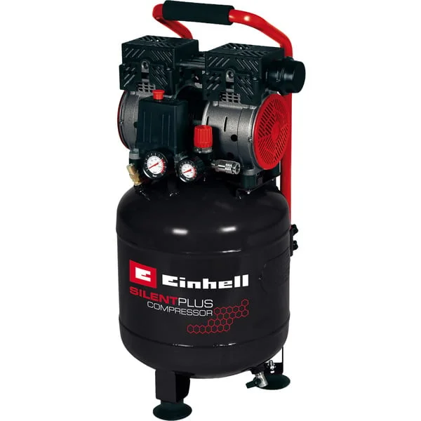 EINHELL Kompressor TE-AC 135/24 Silent Plus (schwarz/rot, 750 Watt)