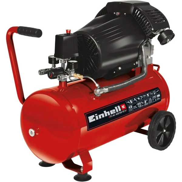EINHELL Kompressor TC-AC 420/50/10 V (rot/schwarz, 2.200 Watt)